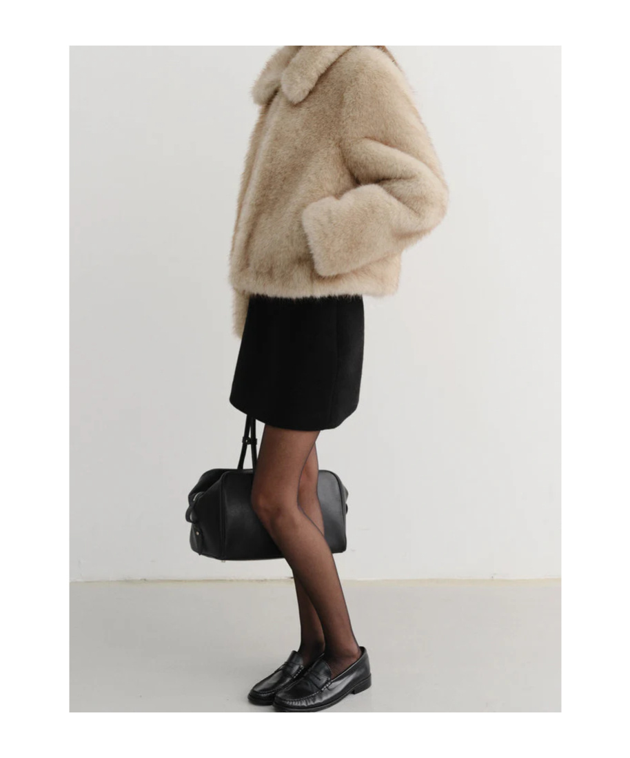 Dunst Zip Button Mini Skirt In Black