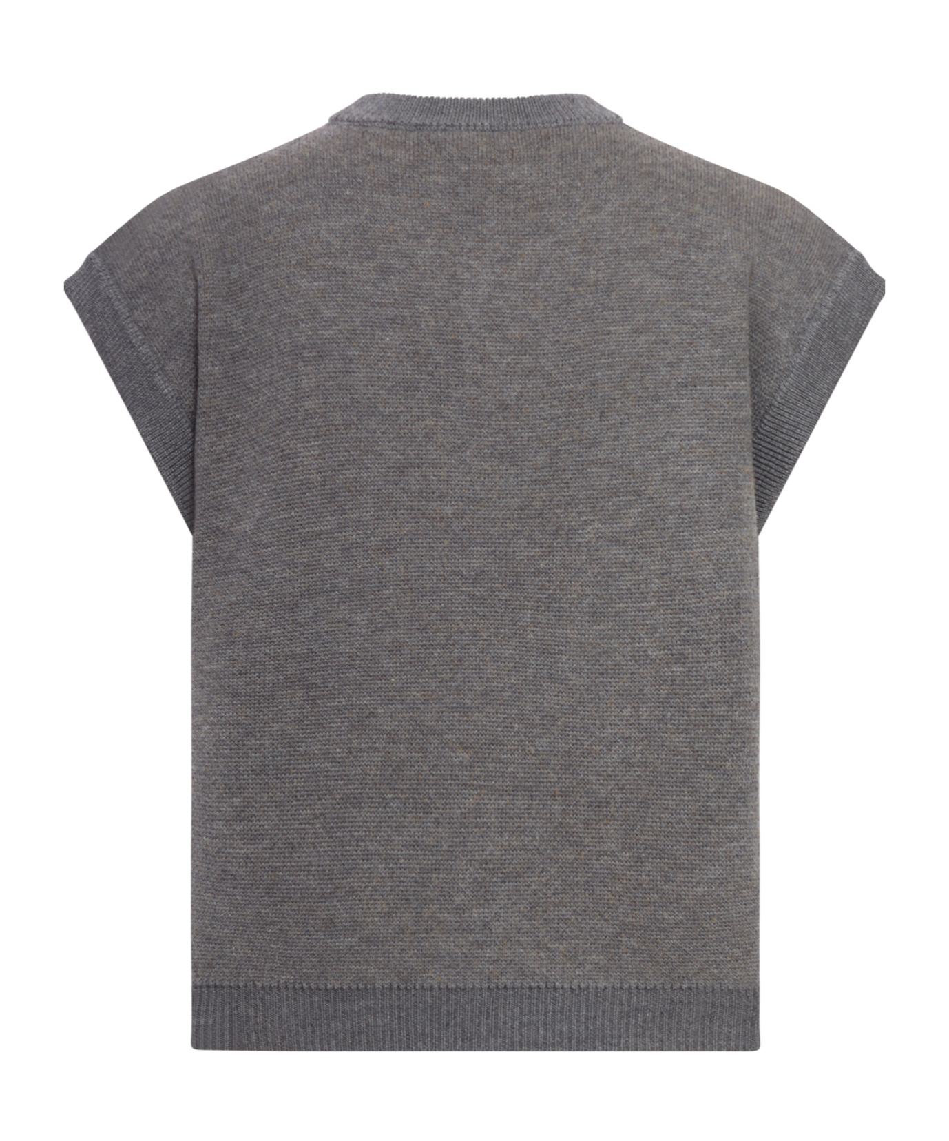 Magliano Teddy Bear V-neck Sweater In Gray