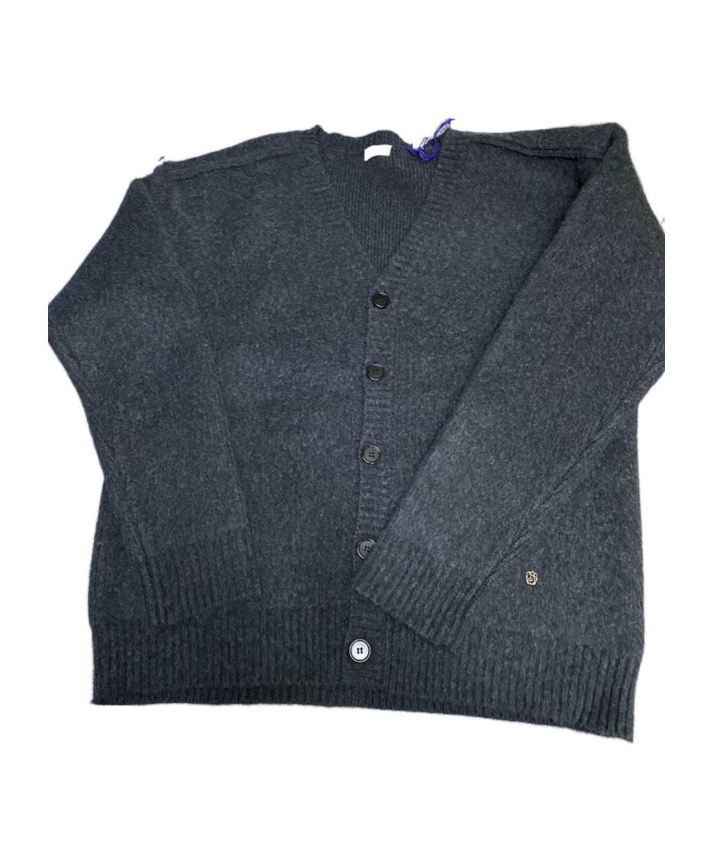 Burberry Long-sleeved Knitted Cardigan In Black