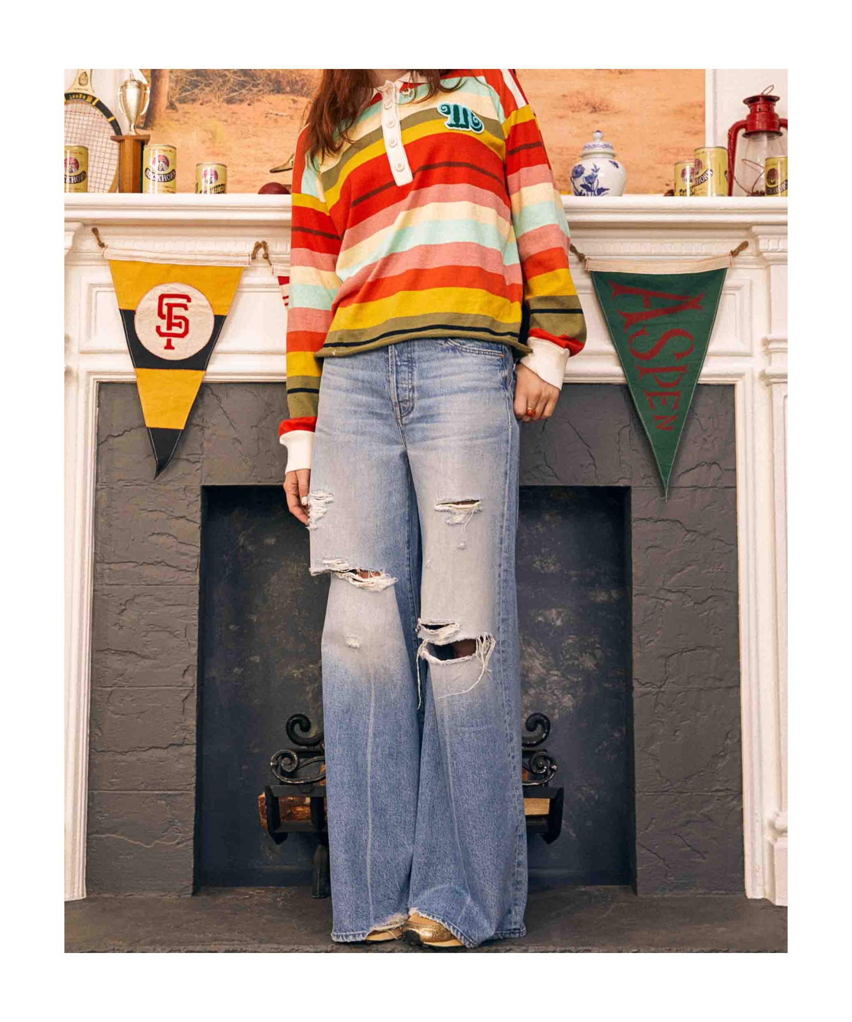 Mother Belt-loop Jeans In Blue