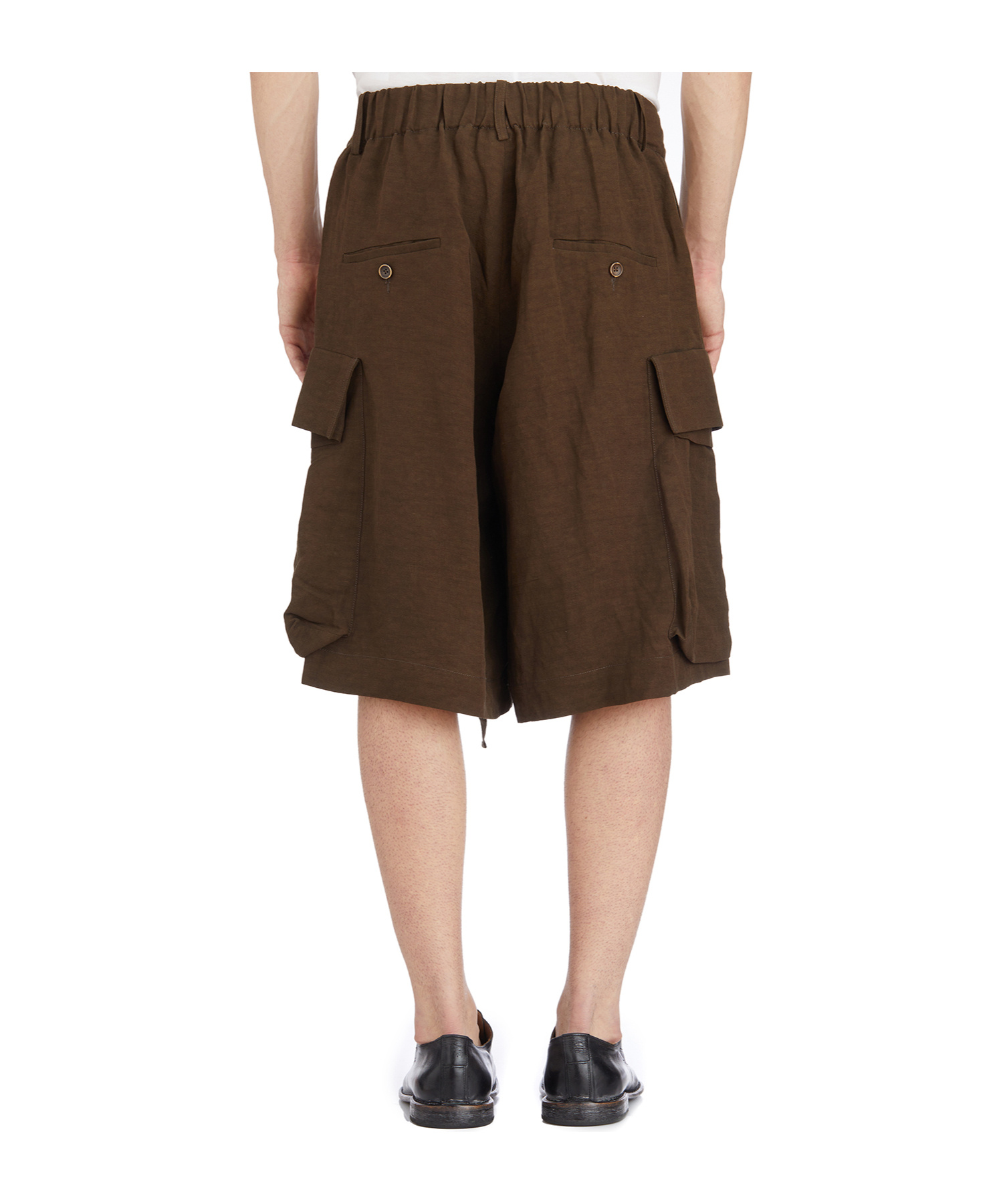 Uma Wang Belt Loops Shorts In Marrone