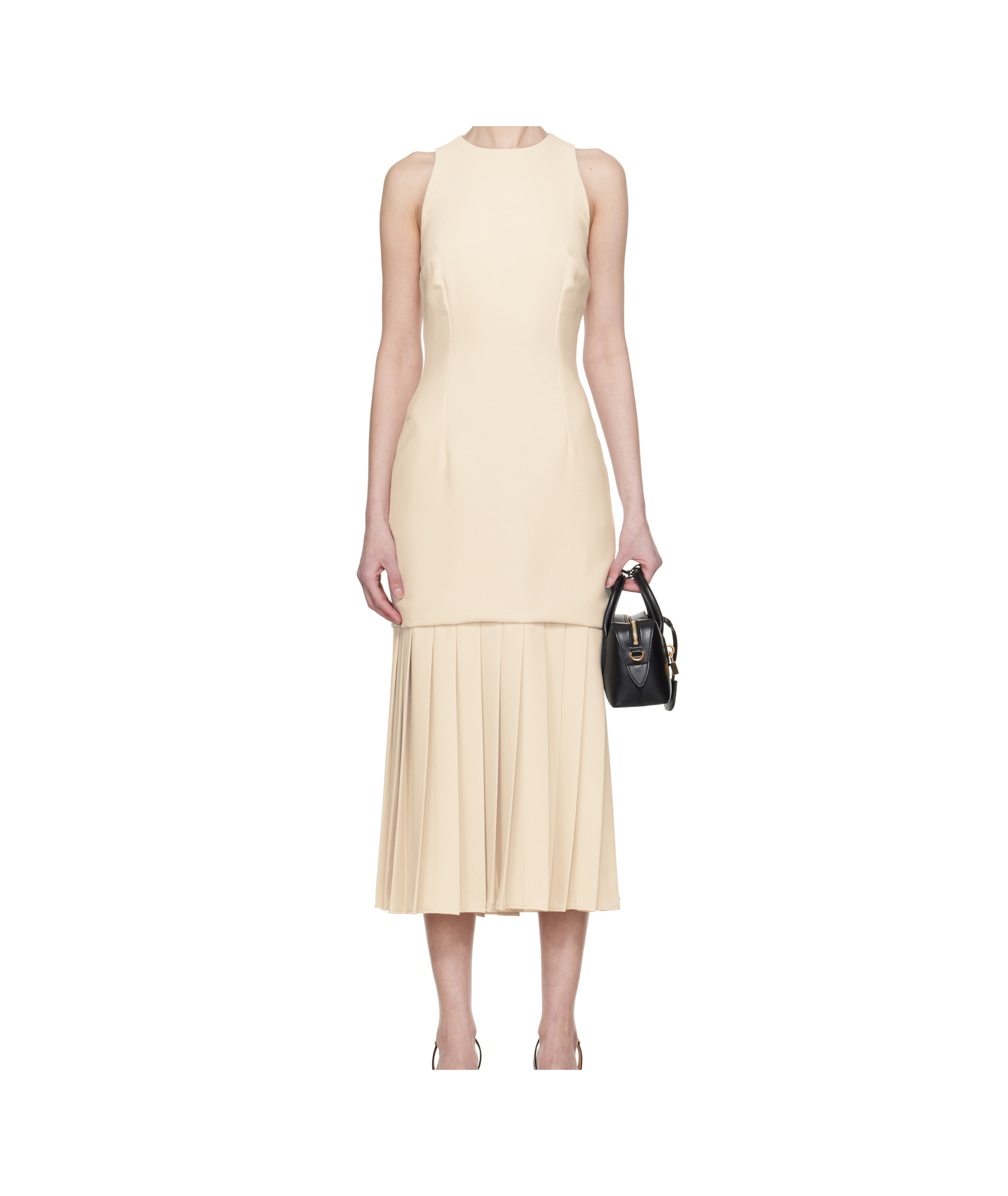 16arlington Off-white Anci Midi Dress In Nude