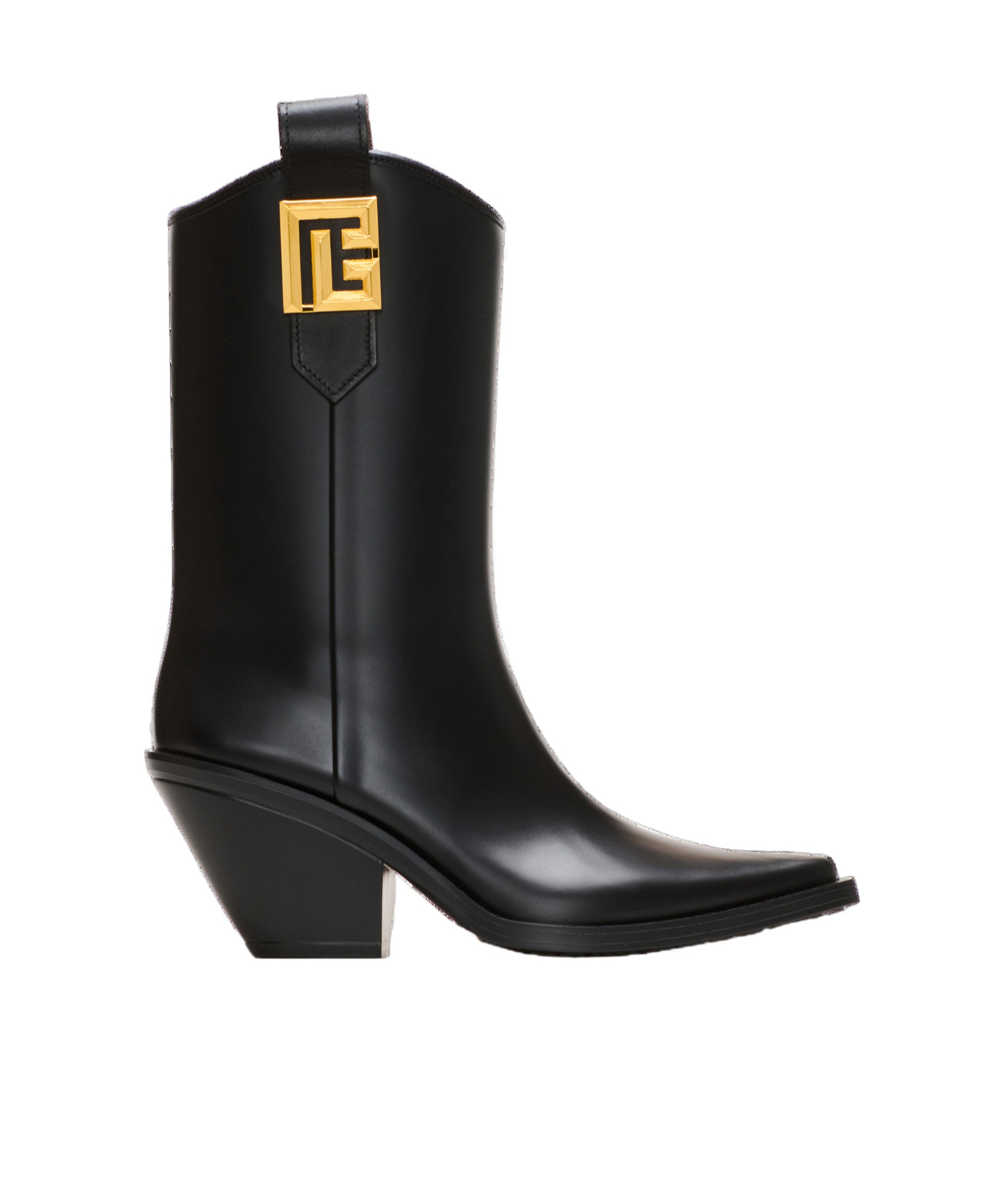 Balmain Tess 55mm Logo-plaque Boots In Black