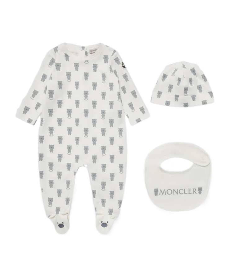 MONCLER TEDDY BEAR PRINT COTTON SET