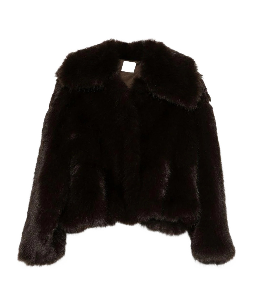 Alysi Wide Lapel Jacket In Brown