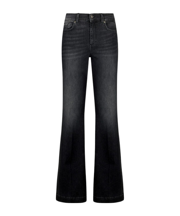 Liu •jo Flared Denim Trousers In Black