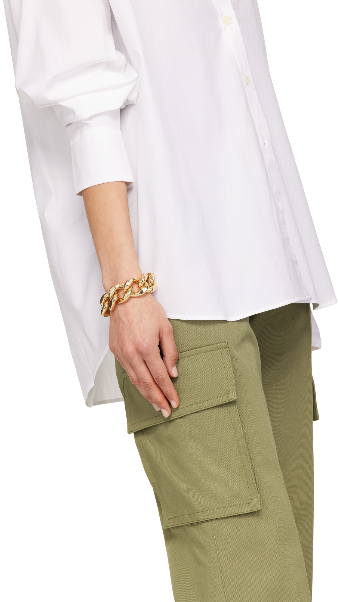 Shop Anine Bing Chain-link Bracelet In Yellow