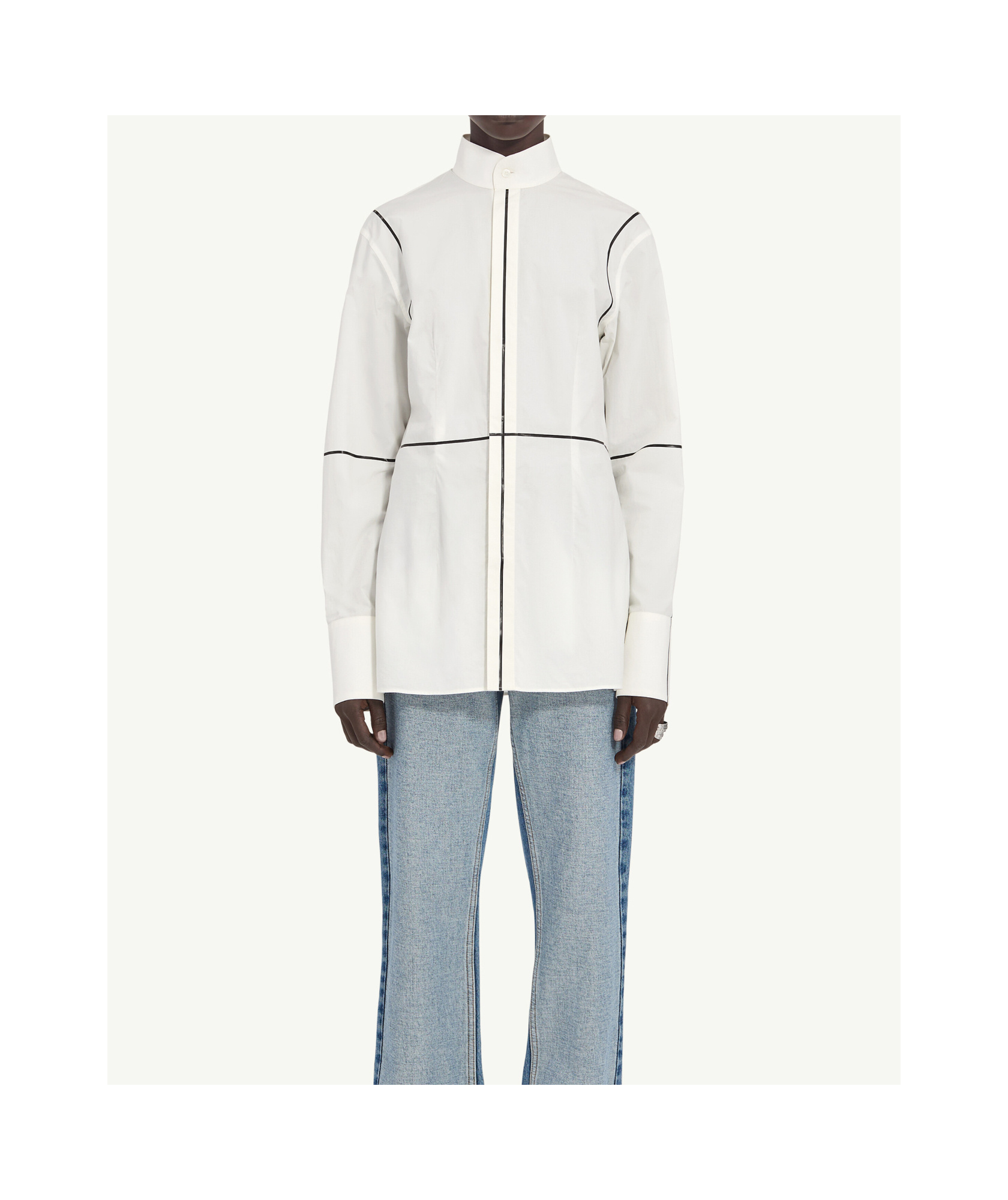 Mm6 Maison Margiela Poplin Shirt In White