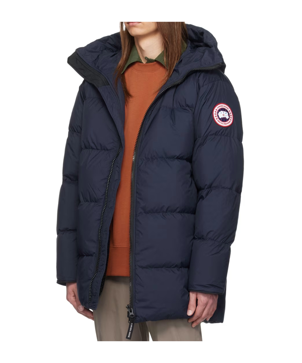 Canada Goose Lawrence Logo Down Jacket In Black