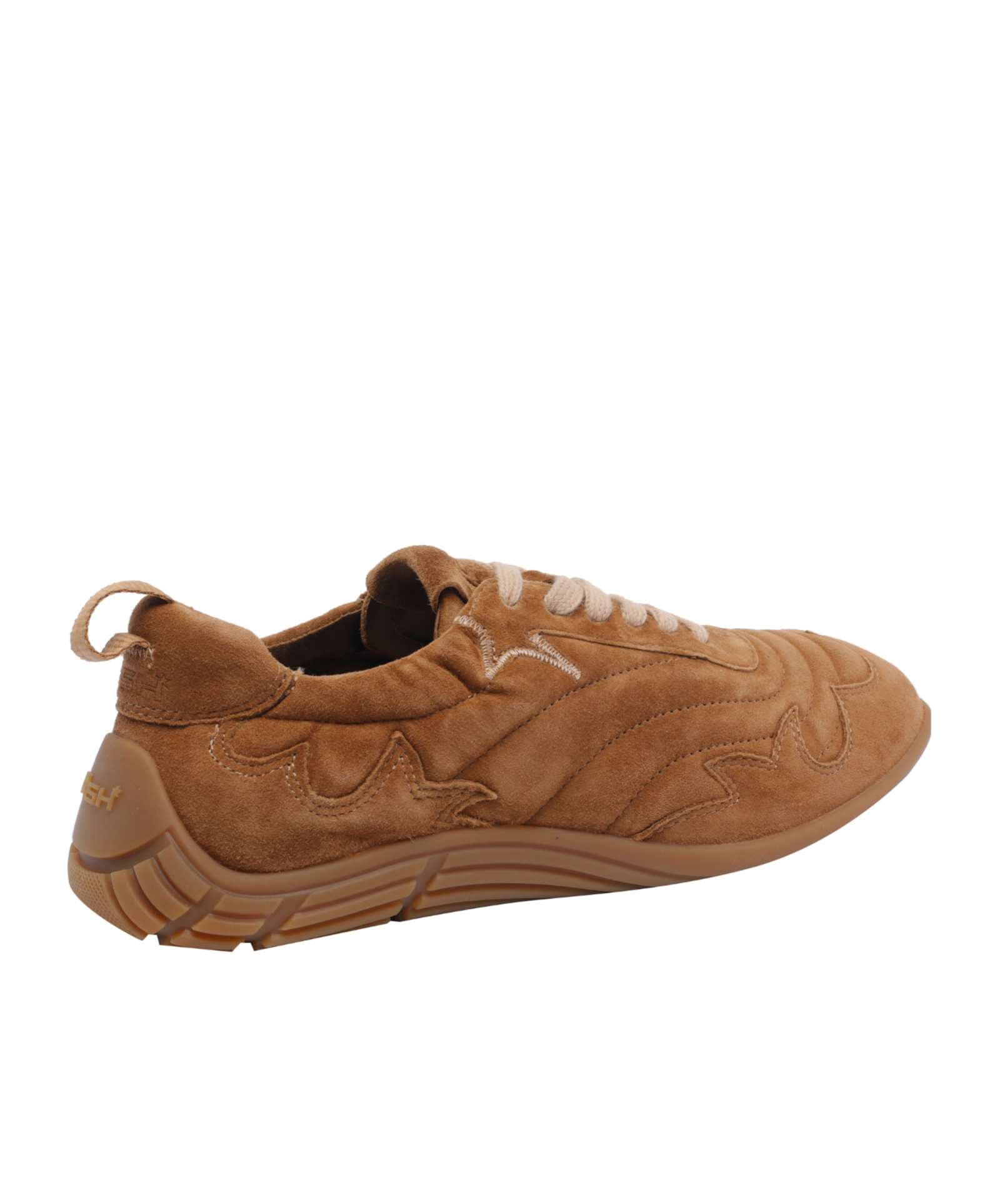Ash Suede Low Top Sneakers With Round Toe In Brown