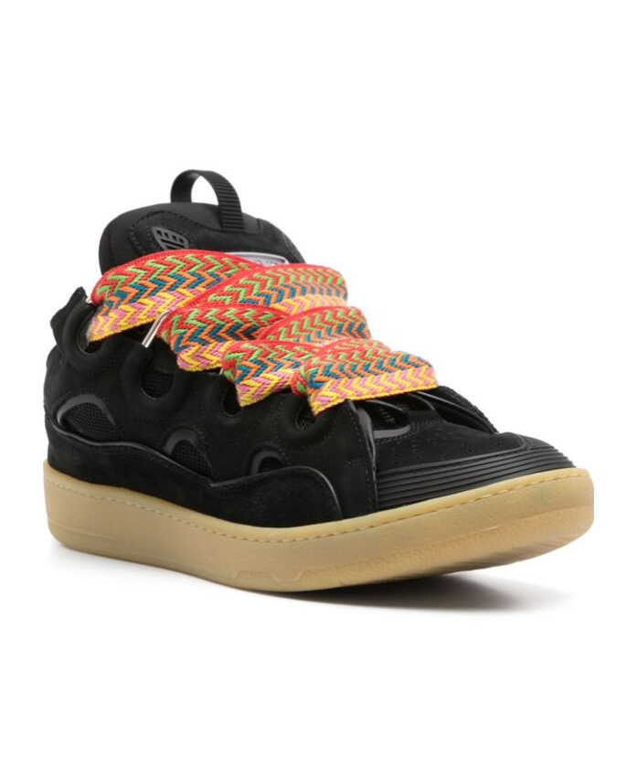 Shop Lanvin Curb Sneakers In Black