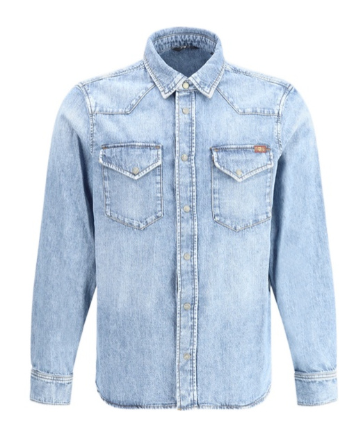 7 FOR ALL MANKIND FLAP-POCKET DENIM SHIRT