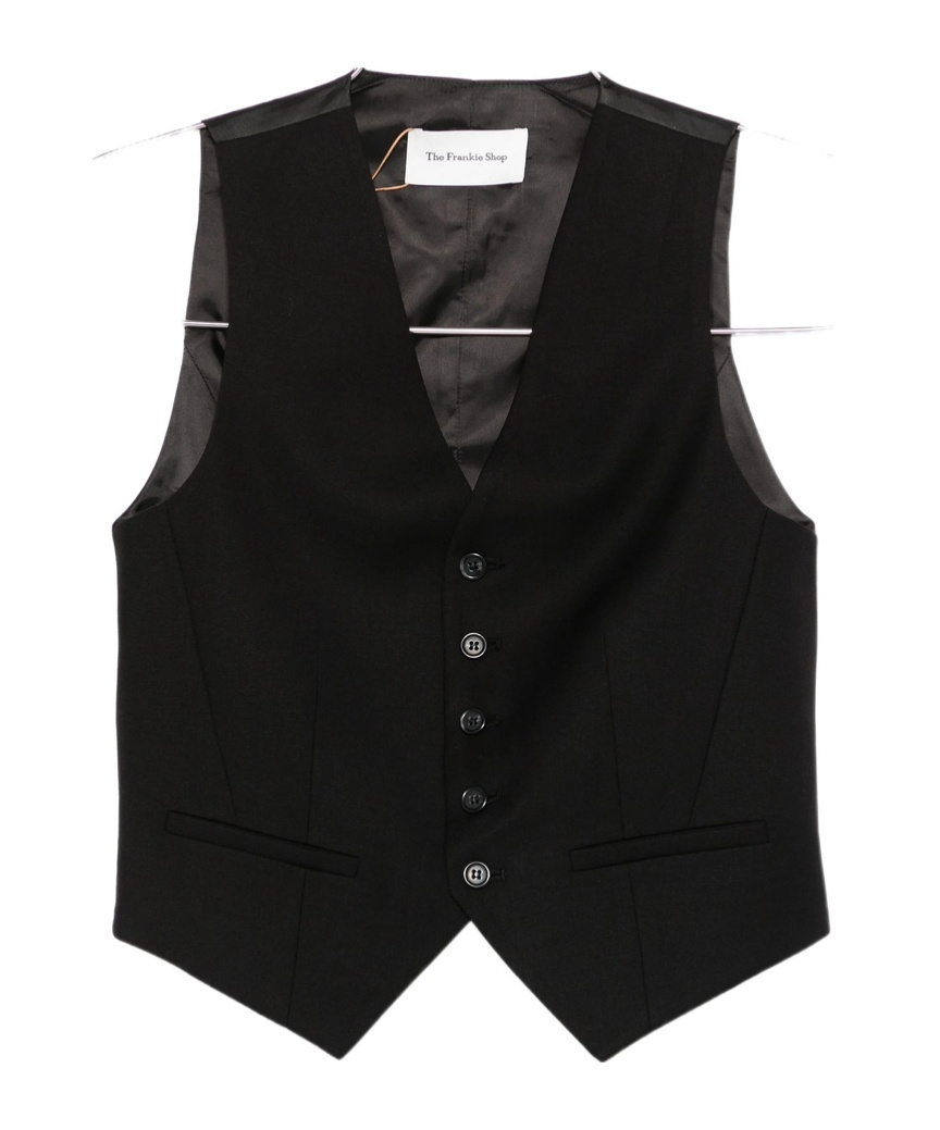 The Frankie Shop Single-breasted Vest In Black