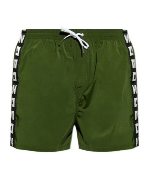 Dsquared2 Elastic Waist Shorts In Green