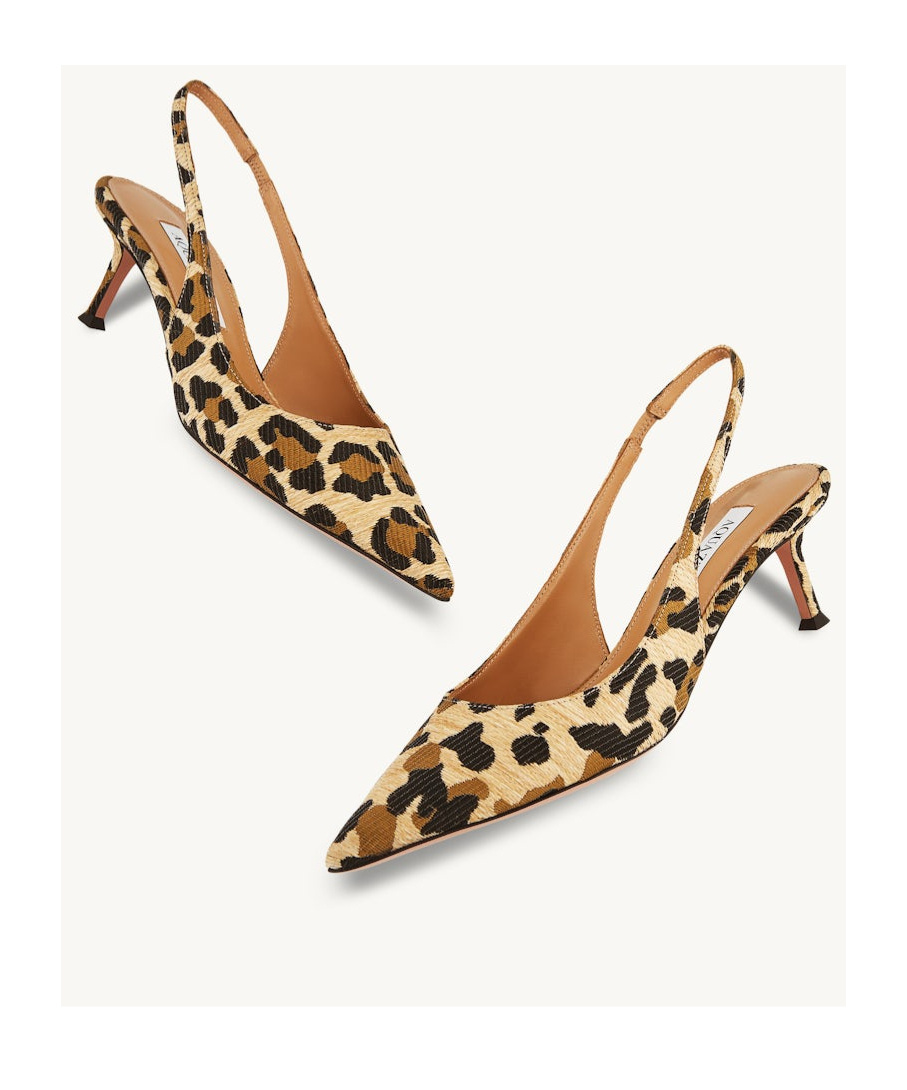 Shop Aquazzura 50mm New Purist Slingback Pumps In Leopard