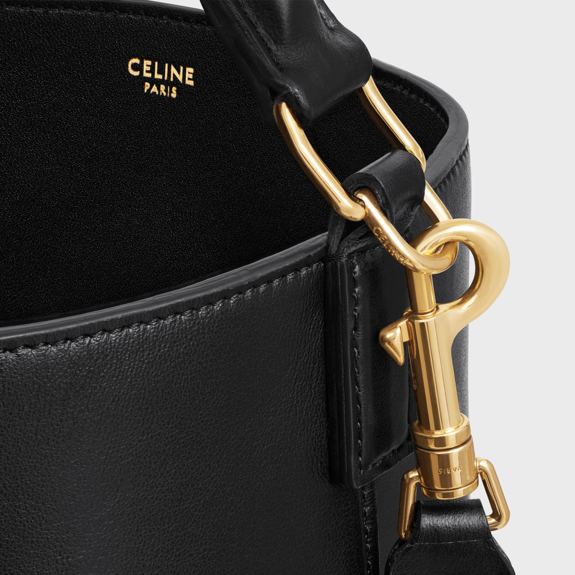 Celine Adjustable Shoulder Strap Shoulder Bag In Black