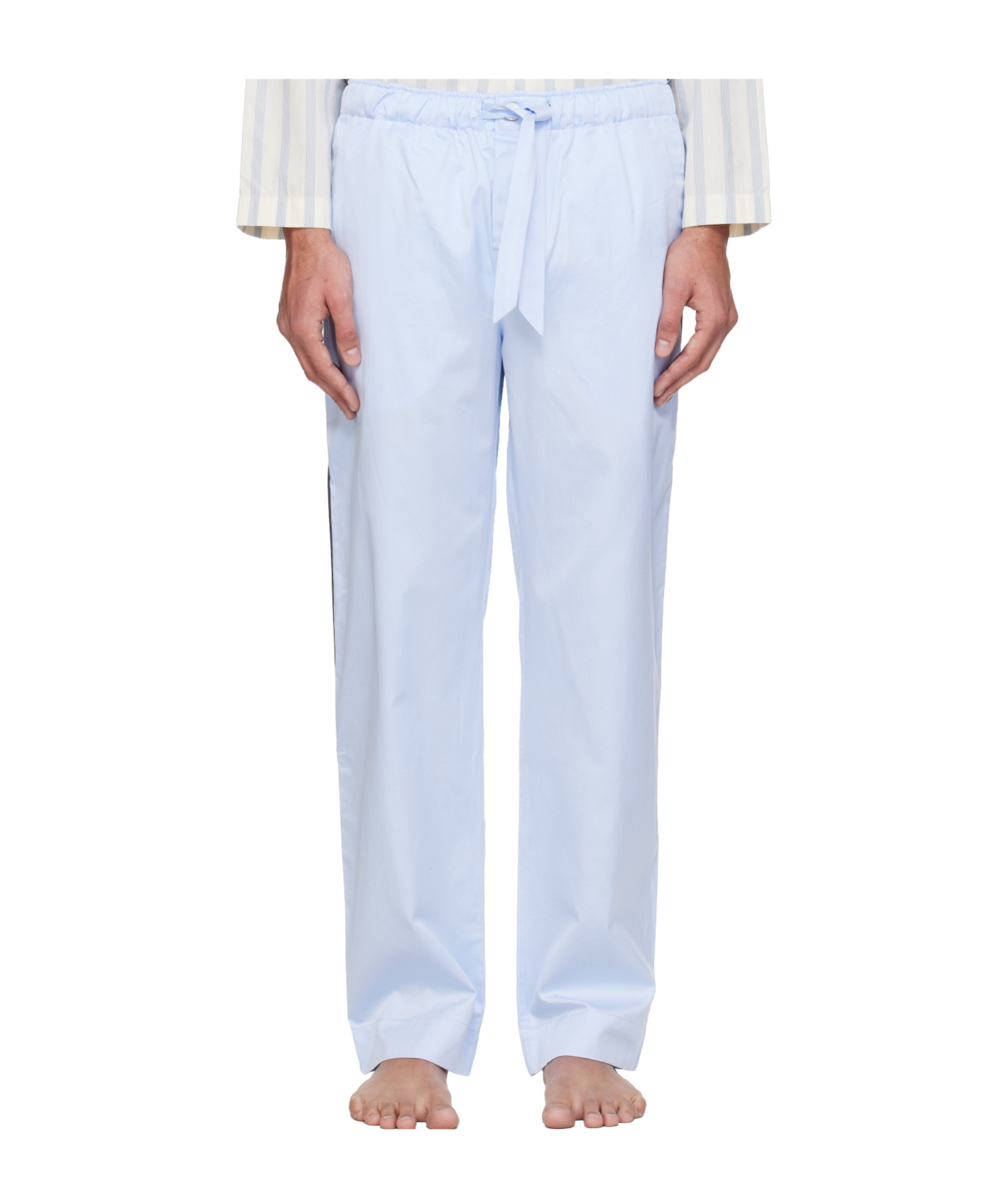 Tekla Drawstring Pajama Pants In Blue