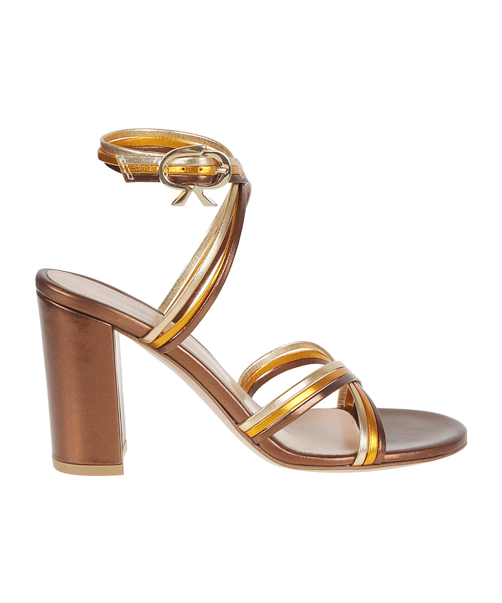 Gianvito Rossi Calissa Block-heeled Sandals In Brown