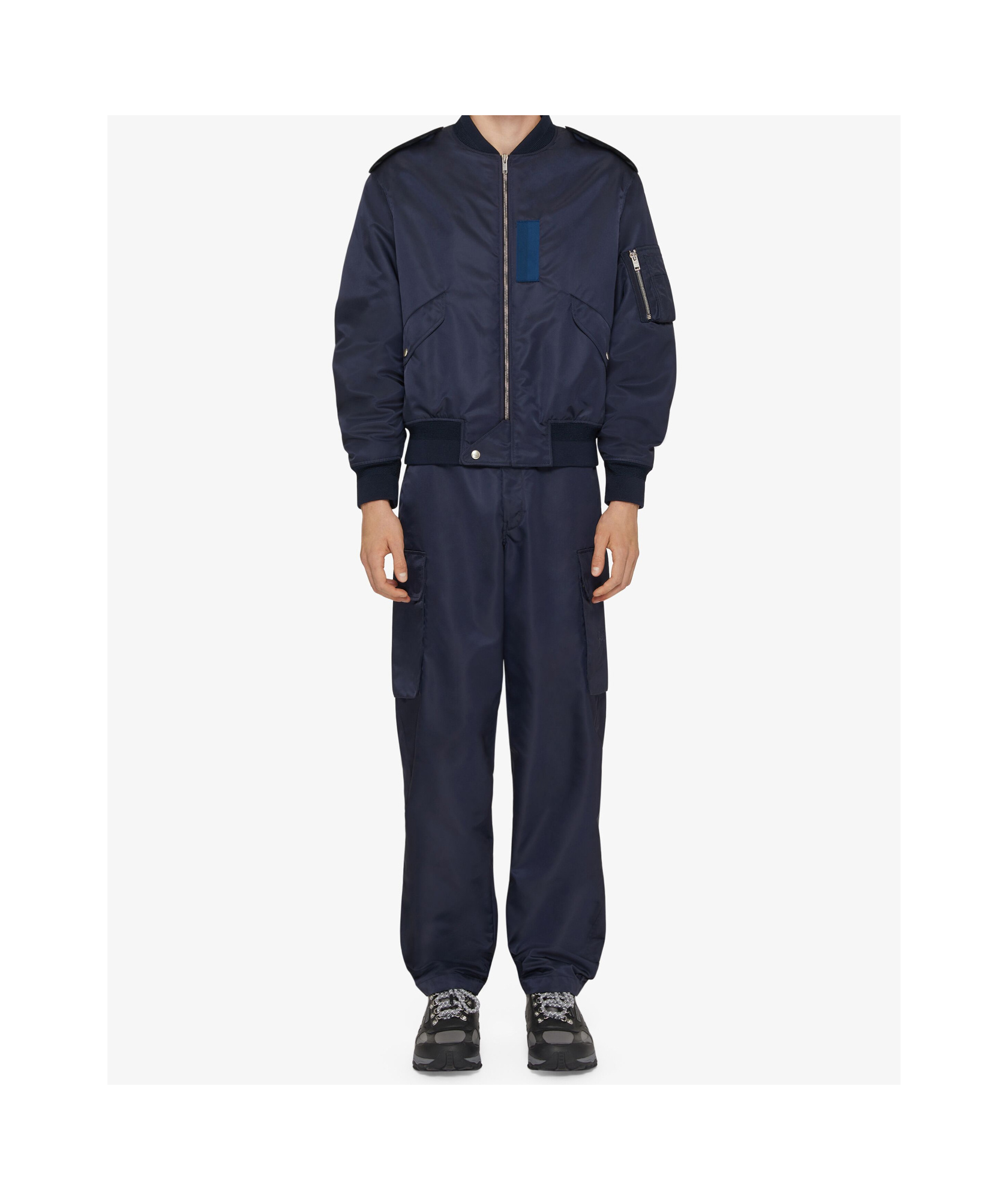 Givenchy Badge Pilot Jacket In Blue