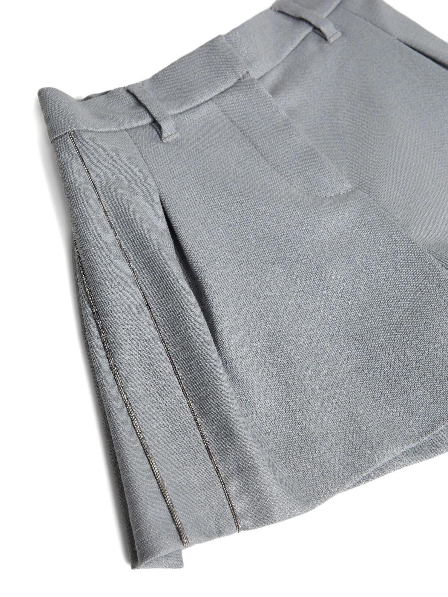 Brunello Cucinelli Wool Shorts In Gray