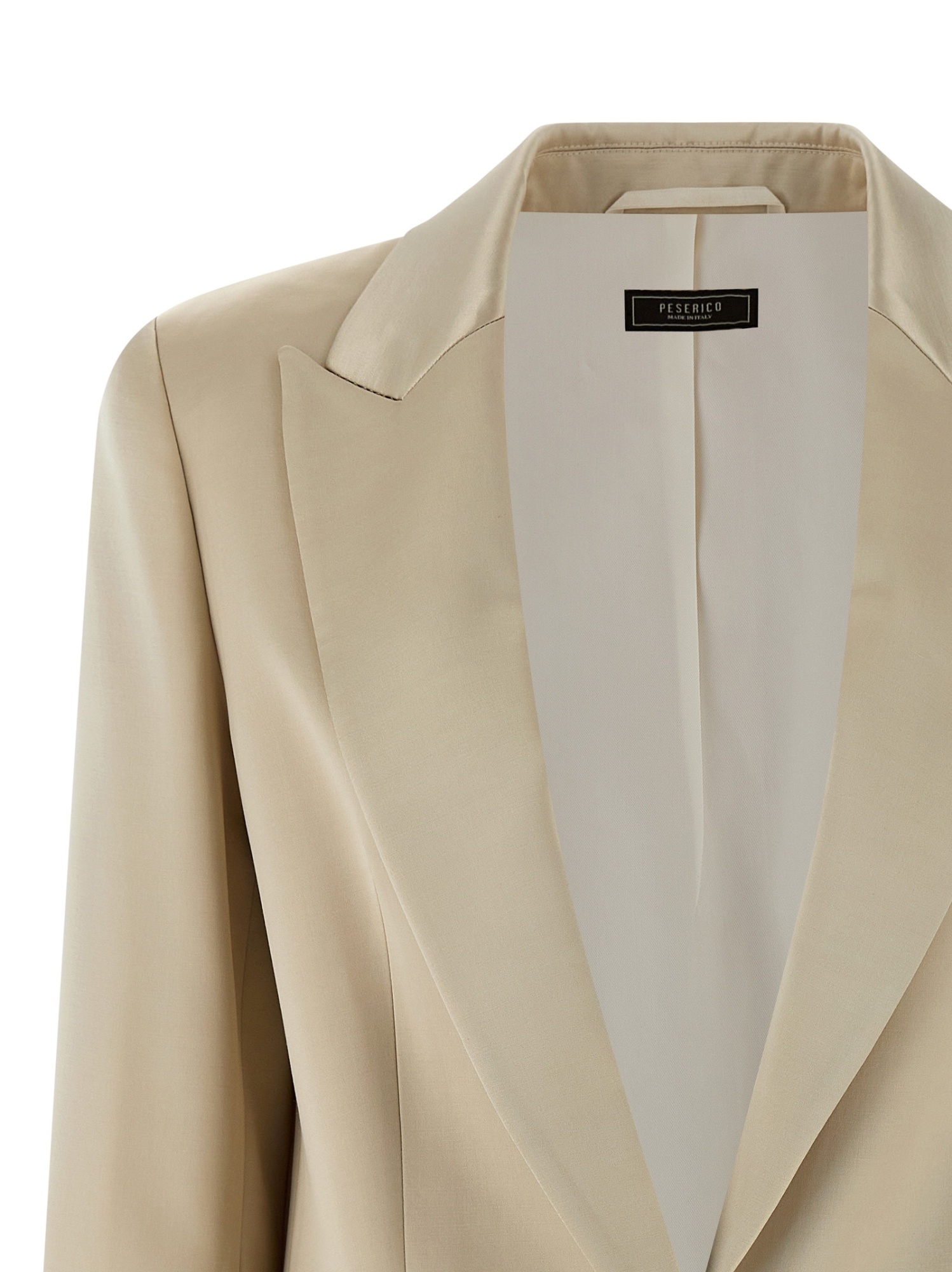 Peserico Single-breasted Blazer In Brown
