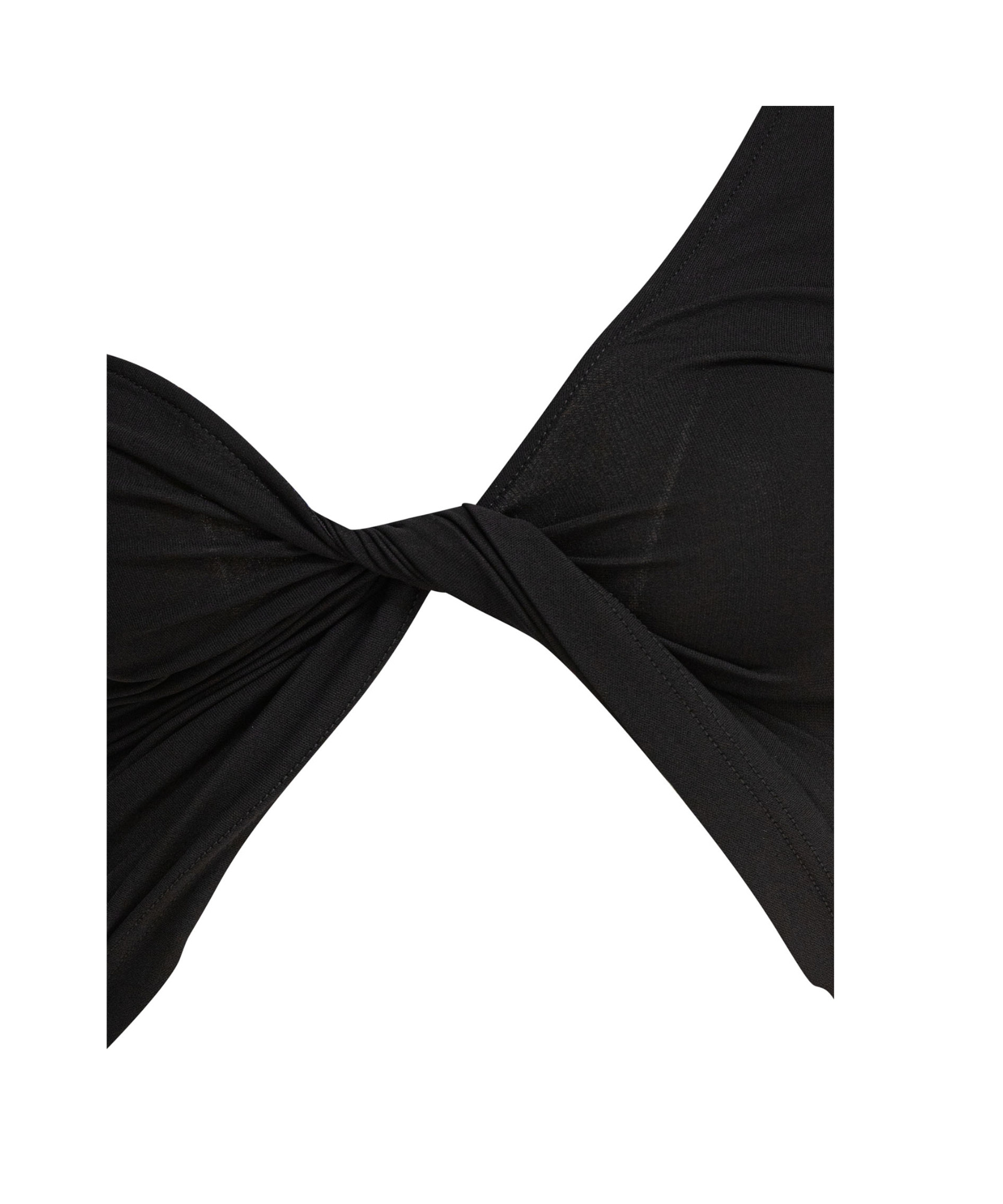 Courrèges Cropped One-shoulder Twist Front Long Sleeve In Black