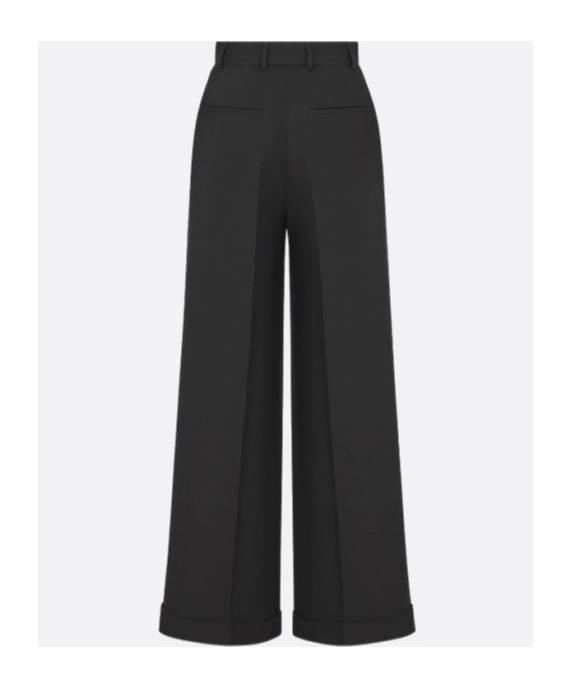 Dior Wool Bell Bottoms In Black
