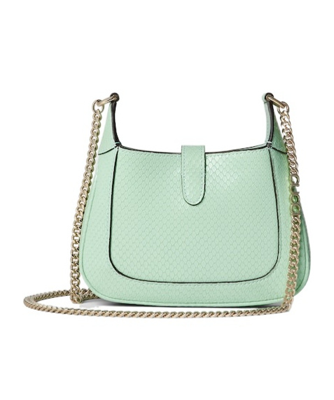 Gucci Jackie Notte Python Mini Bag In Green