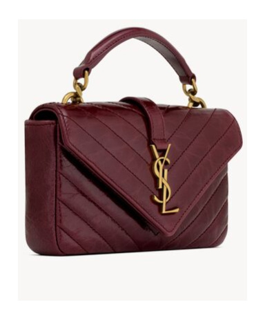 Saint Laurent Mini College Shoulder Bag In Red