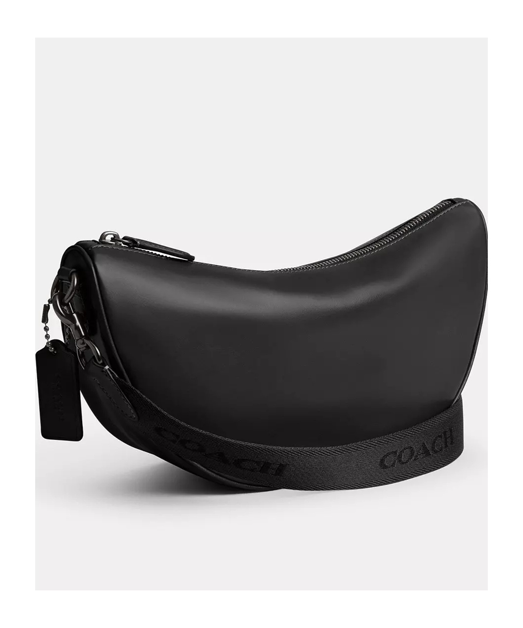 Shop Coach Hall Soft Sling Bag In Black