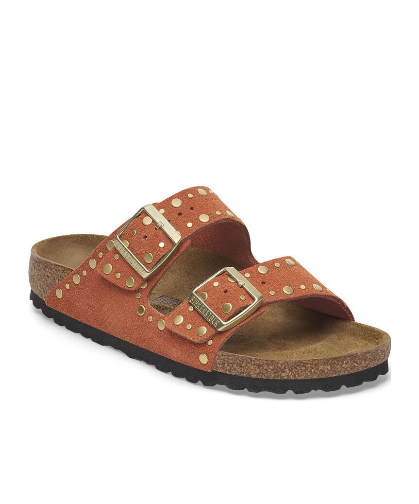 Birkenstock Rivet Slippers In Brown