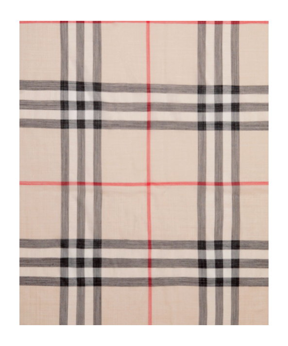 BURBERRY BURBERRY CHECKED FRAYED-EDGE SCARF