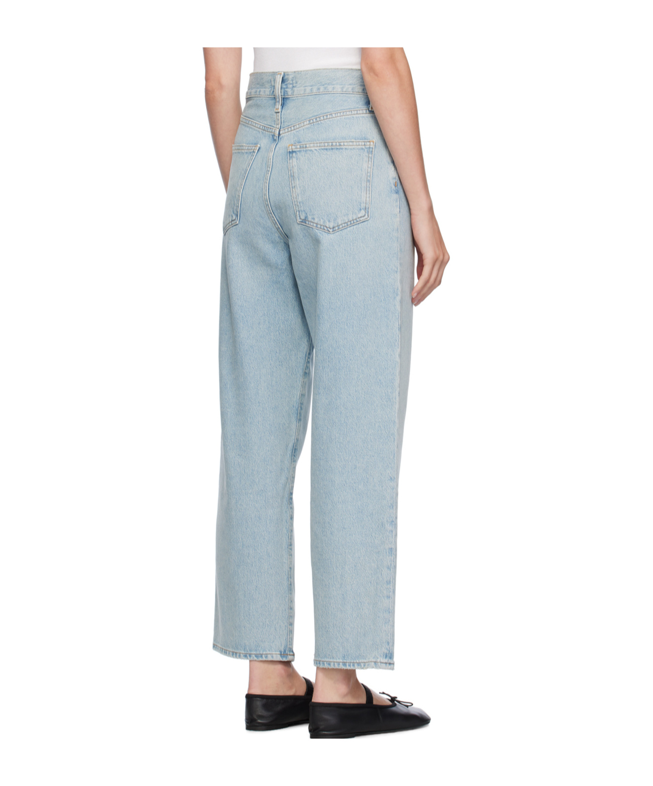 Agolde Five Pocket Denim Trousers In Brown