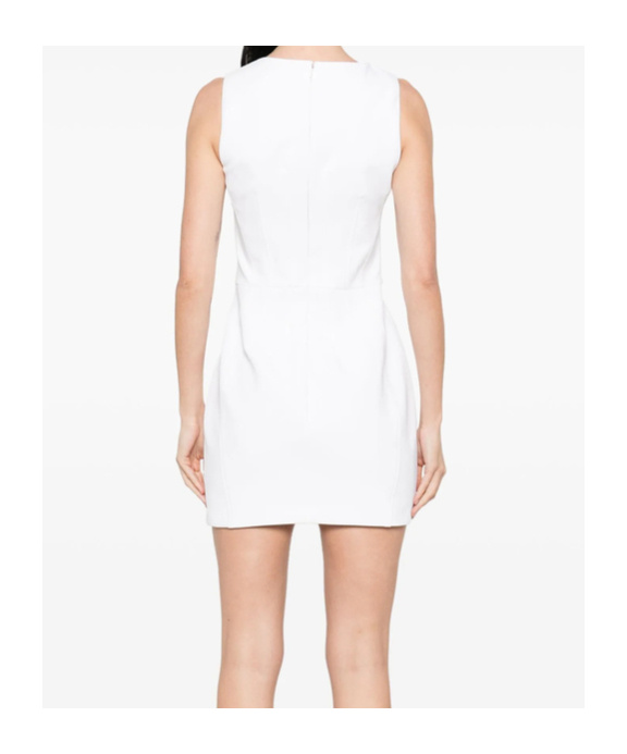 Elisabetta Franchi Floral-charm Crepe Mini Dress In White