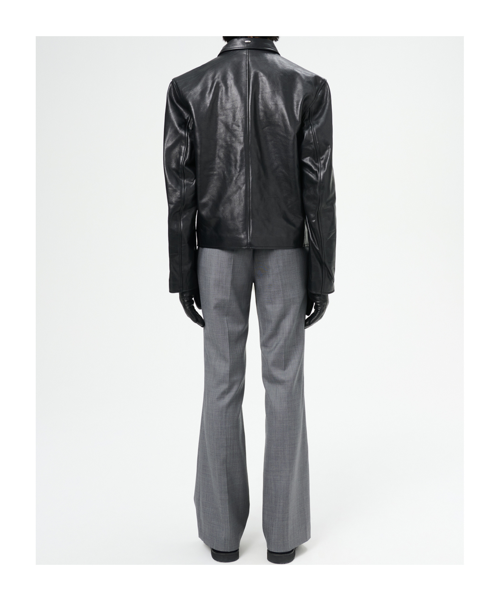 Shop Our Legacy Zippered Long-sleeved Leather Jacket In Black