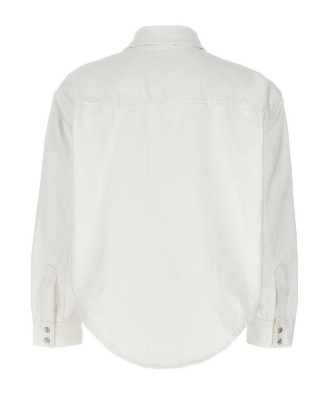 Wardrobe.nyc Denim Jacket With Chest Pockets In White