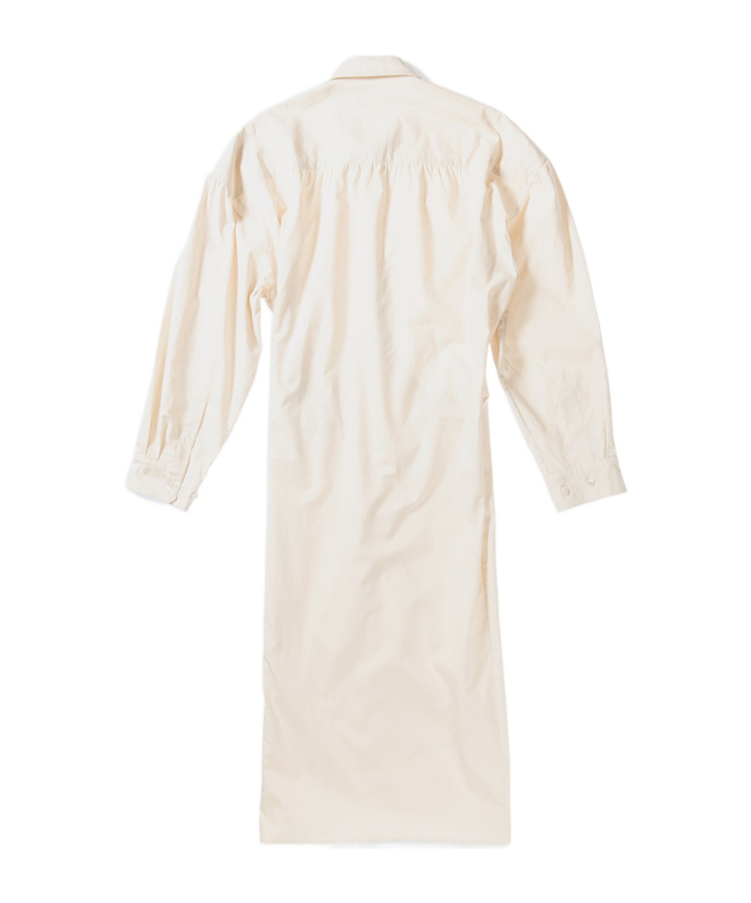 Lemaire Twisted Cotton Poplin Midi Shirt Dress In Nude