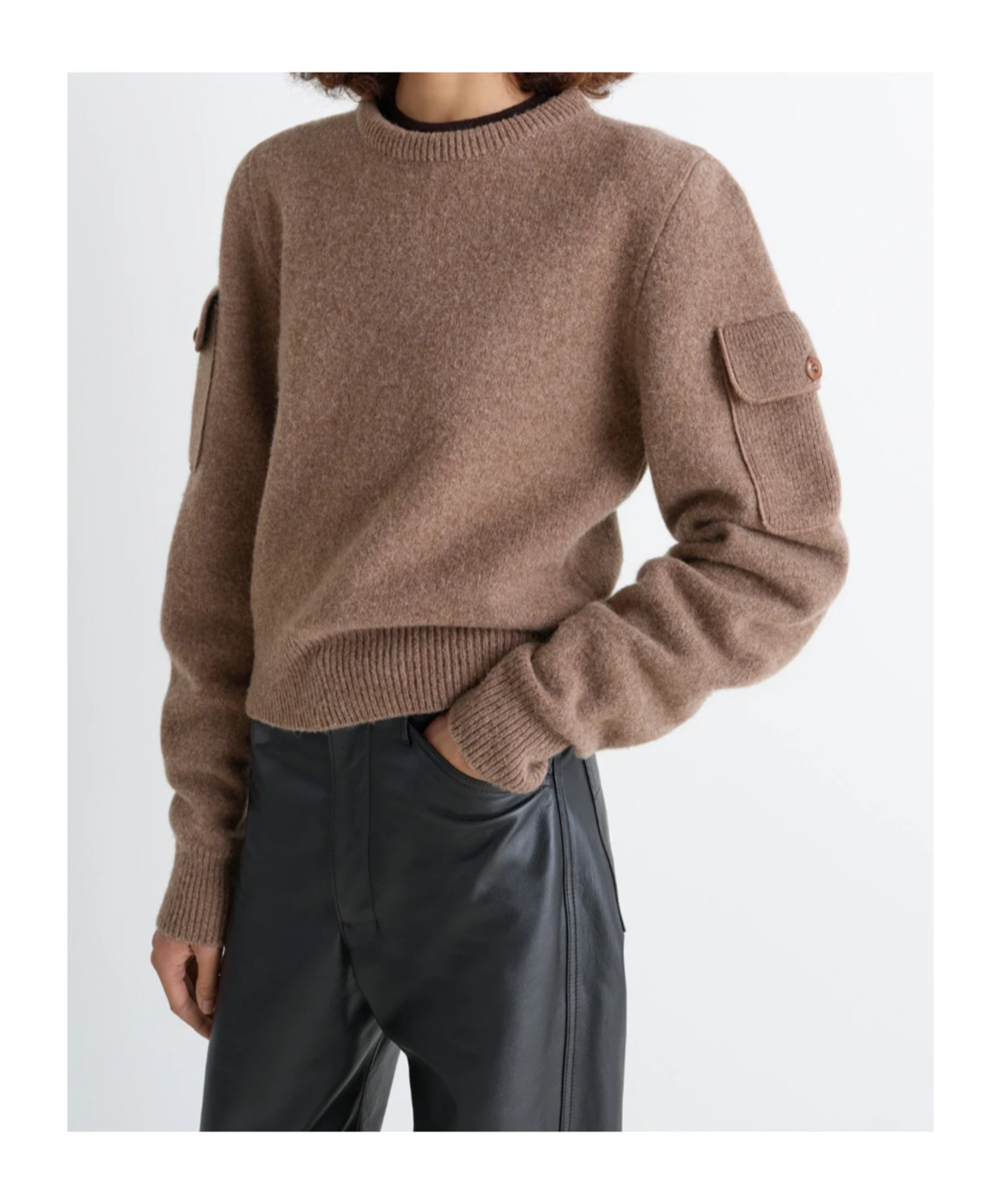 Lemaire Sweater With Pockets In Brown