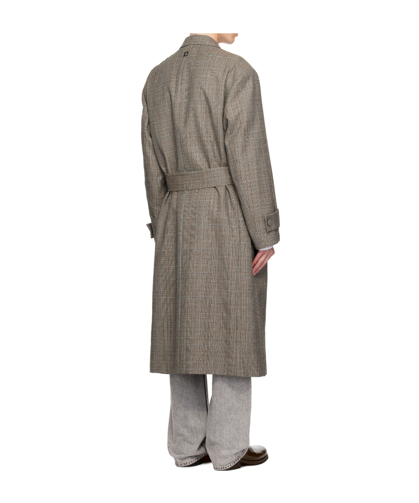 Wooyoungmi Lapel Long-sleeved Coat In Gray