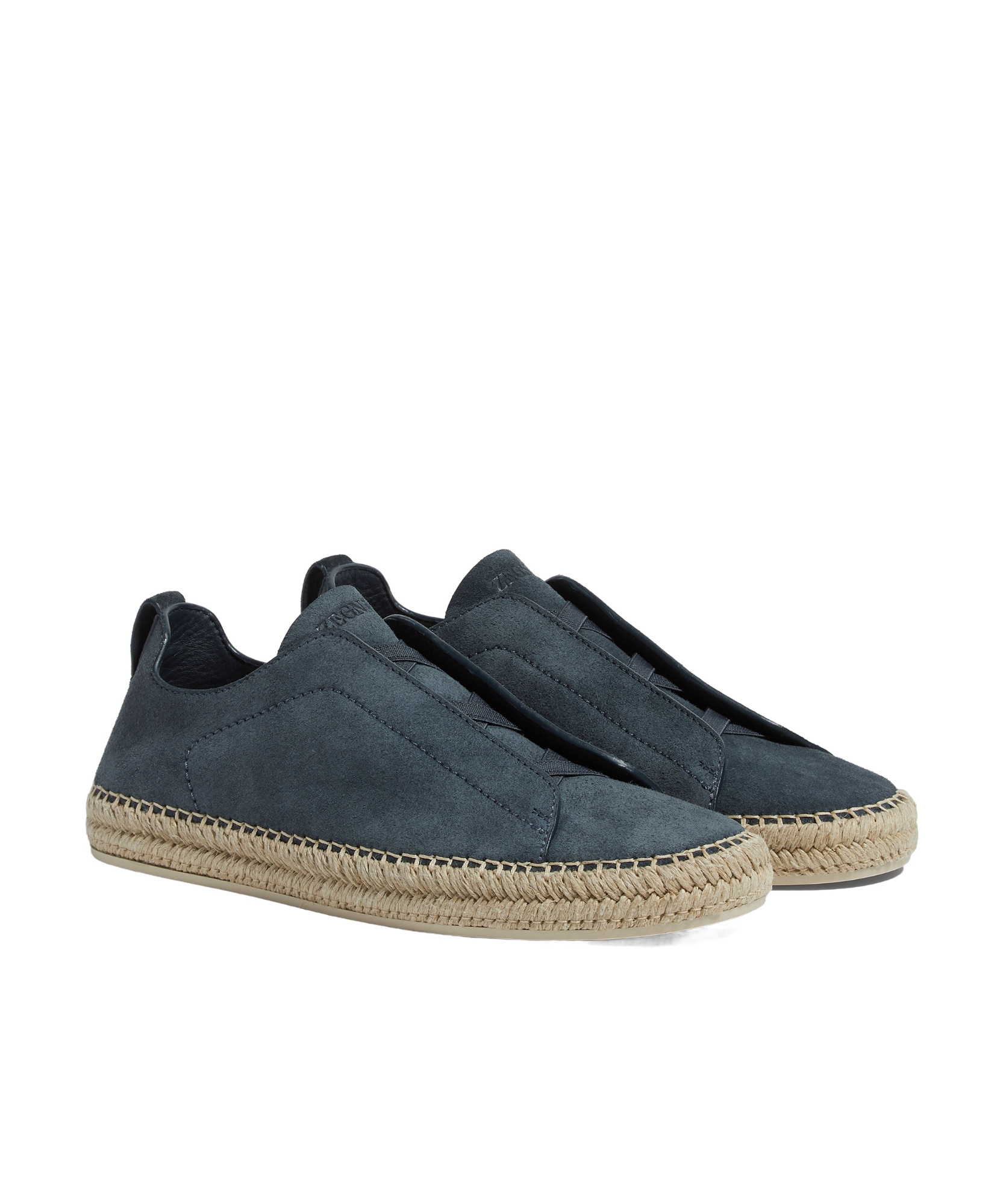Zegna Triple Stitch Espadrilles In Blue