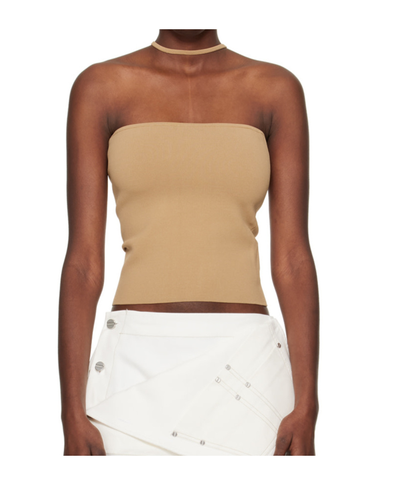 DION LEE REVERSE-HALTERNECK CROP TOP