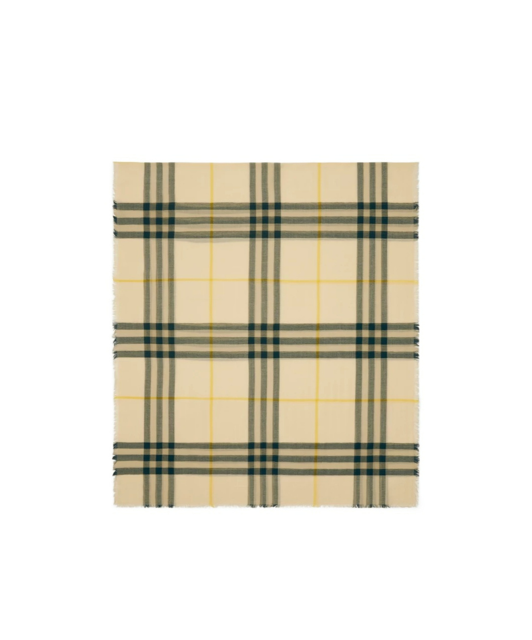 Shop Burberry Checked Wool Scarf In Nude