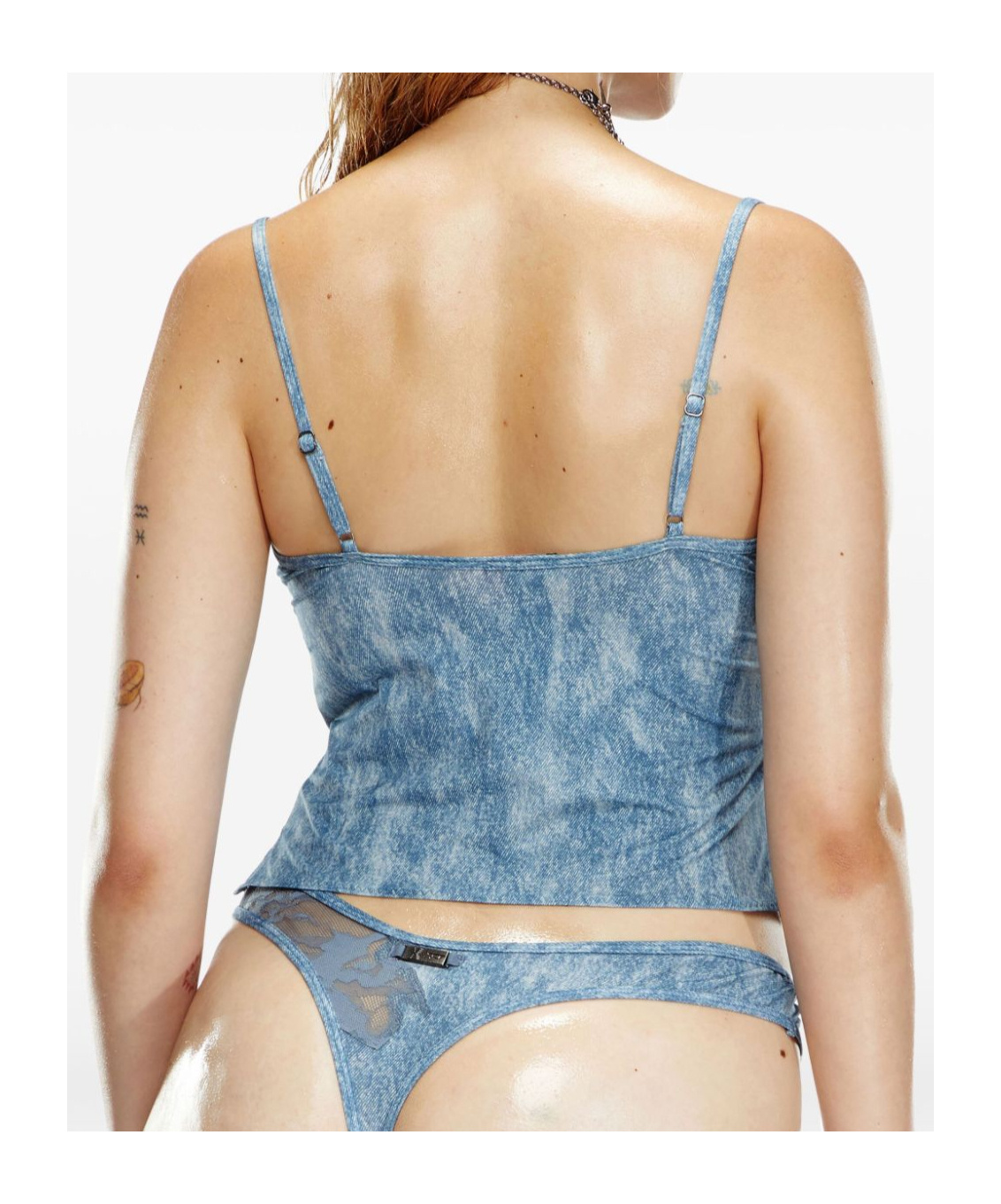 Diesel X Savage X Fenty Lace Camisole In Blue
