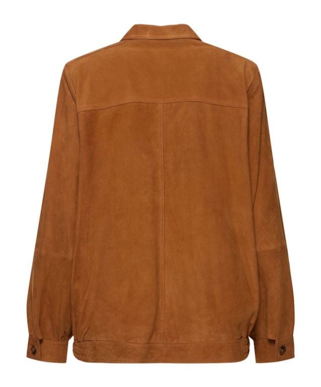 Shop Blazé Milano Long-sleeved Leather Jacket