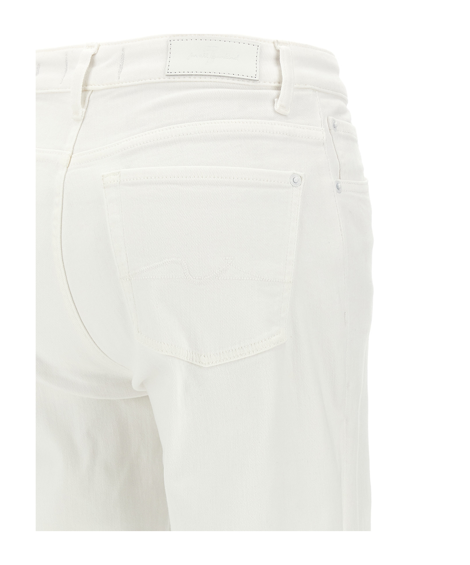 7 For All Mankind Jeans Affusolato Calie Alla Caviglia In White