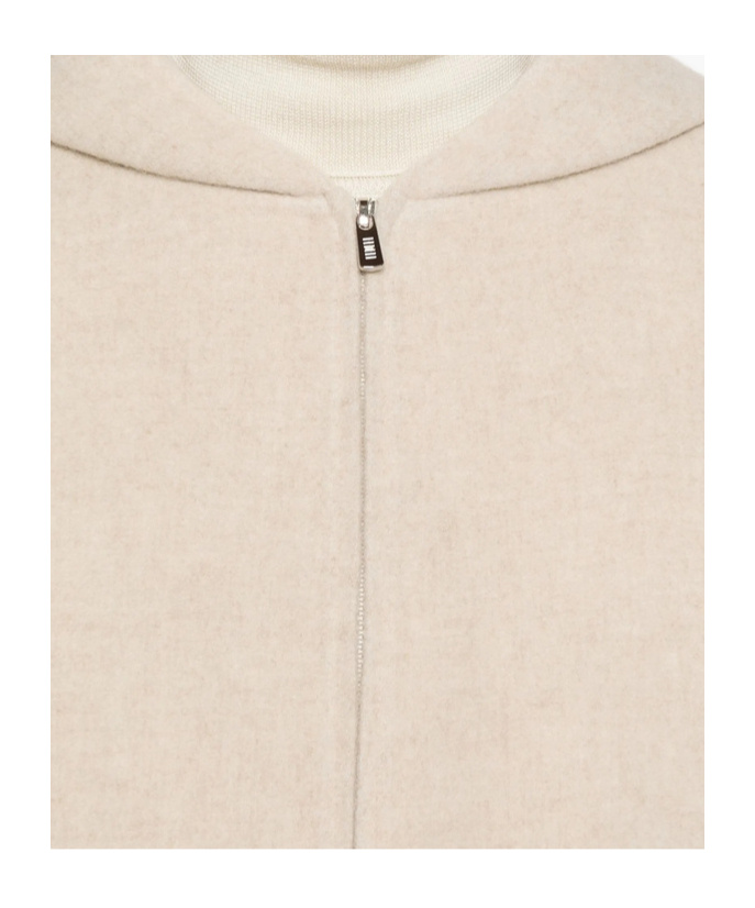 Fedeli Hooded Zip-front Jacket In Neutral