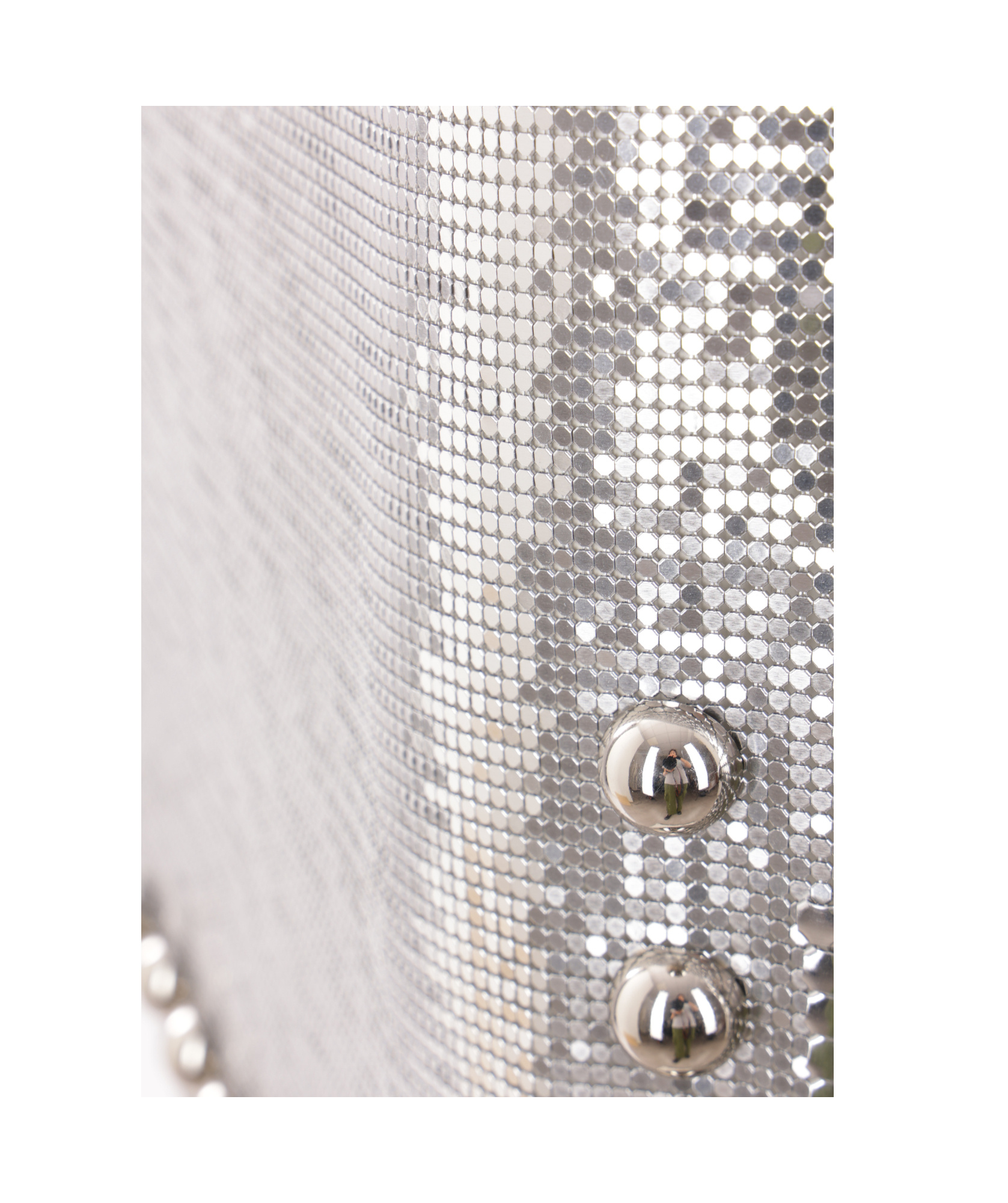 Shop Rabanne Stud-embellished Mini Skirt In Gray