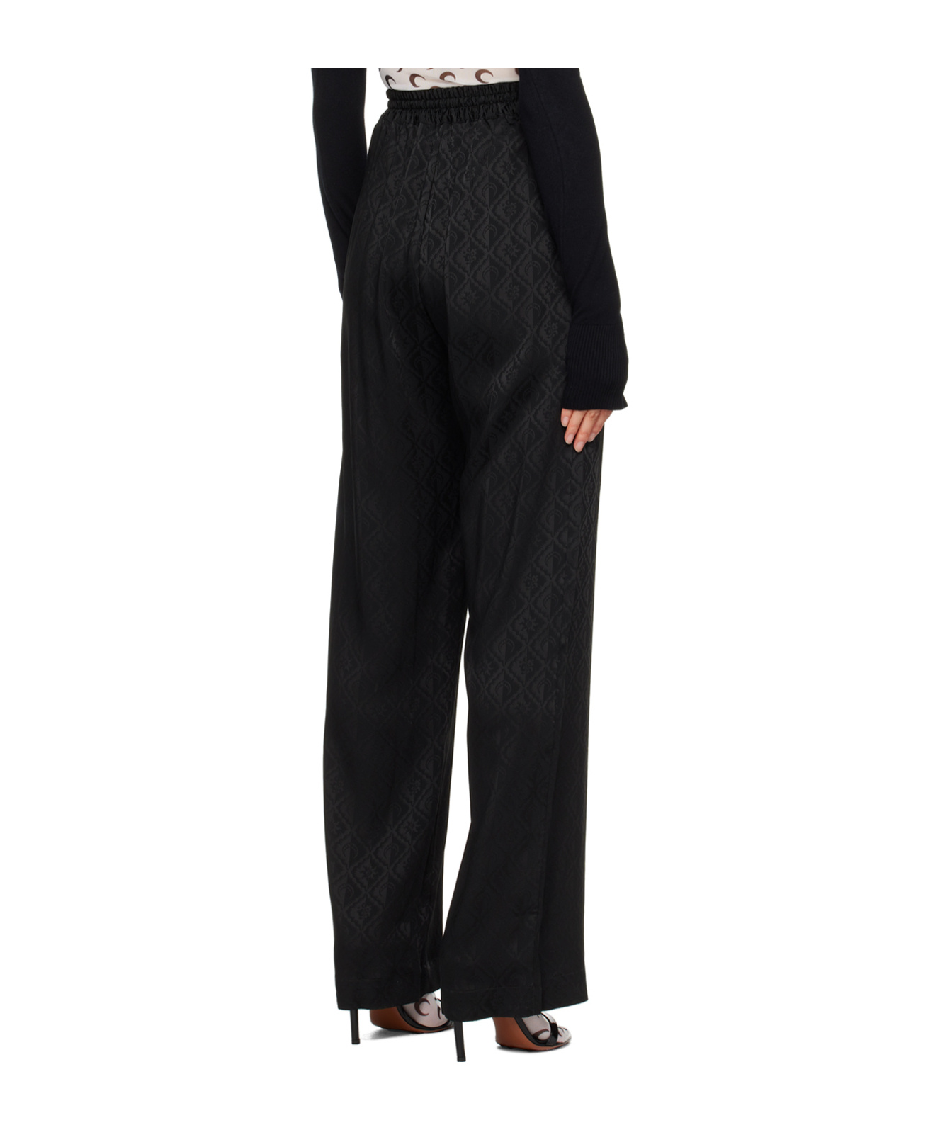 Marine Serre Moon Sun Trousers In Black