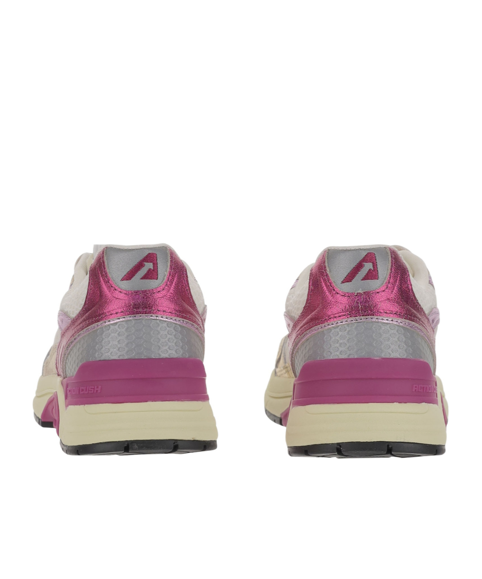 Autry Low Hyperway Sneakers With Mesh Panels And Metallic Accents In White