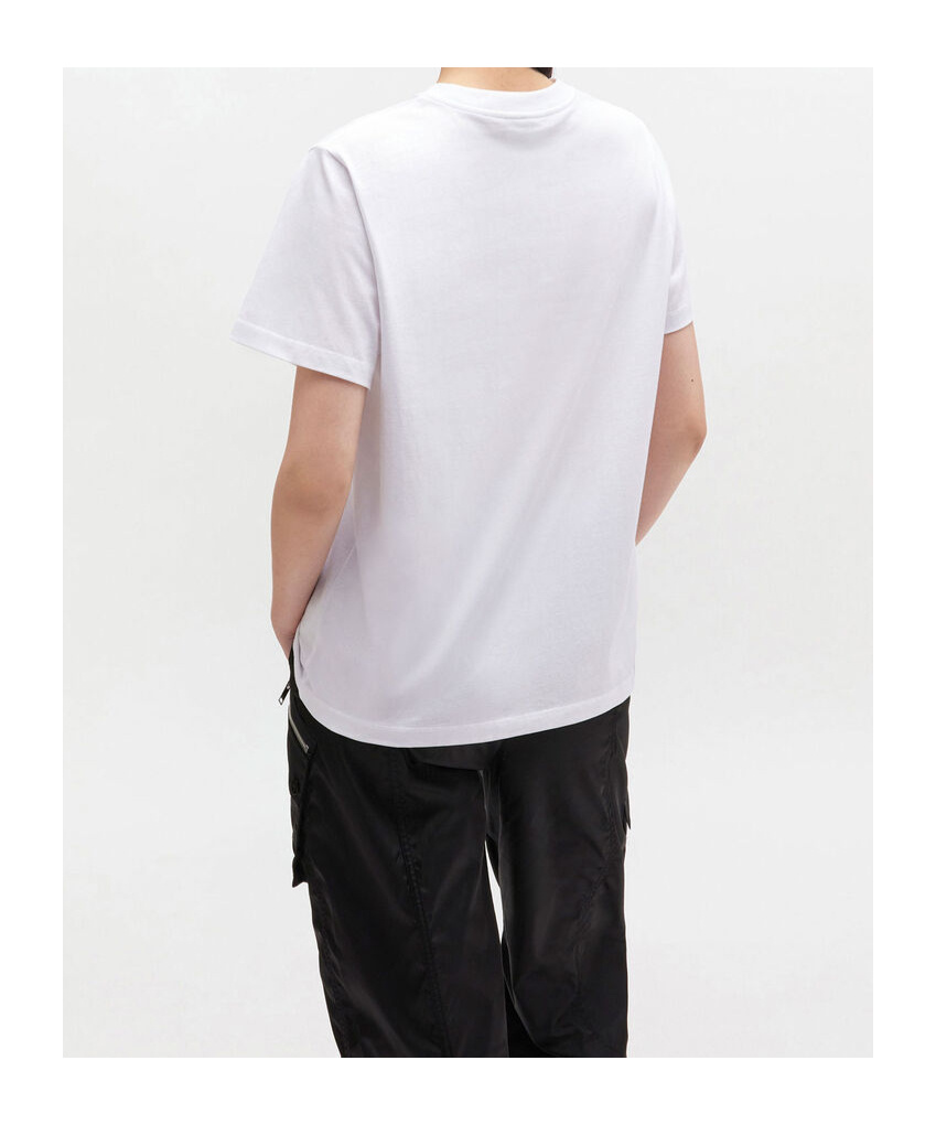 Ganni Organic Cotton T-shirt Featuring Kitty Graphic In White